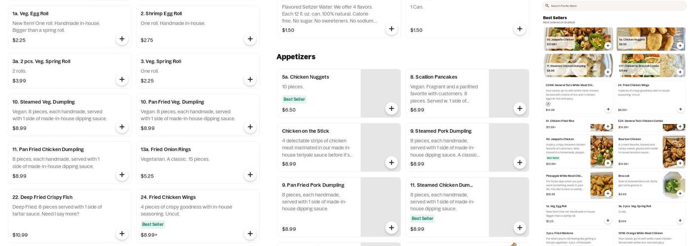 Pacific Moon Menu
