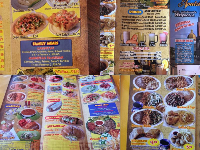 Taqueria Mi Lindo Apatzingan Menu