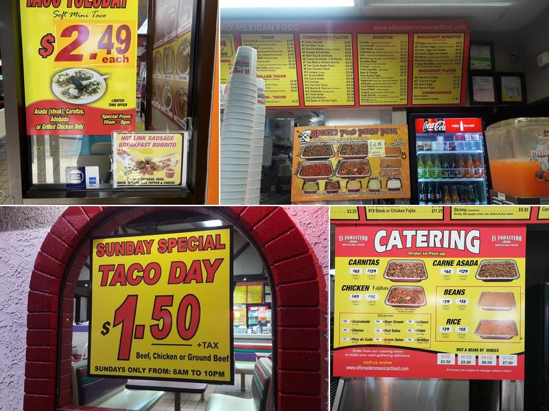 El Forastero Méxican Food Menu