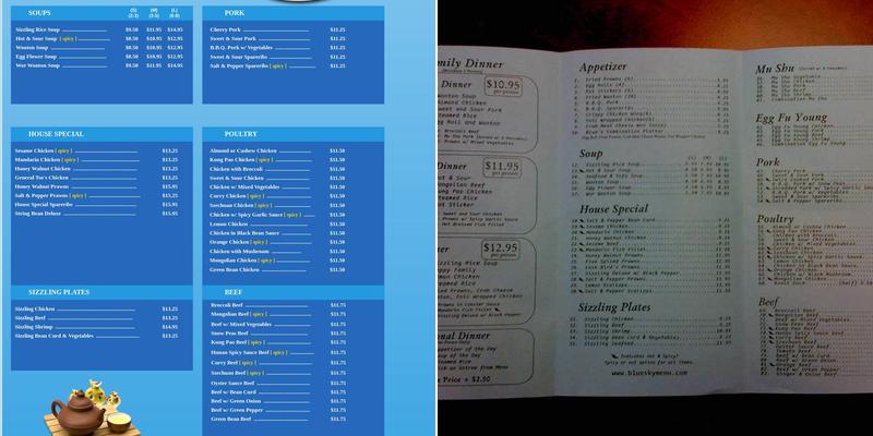 Blue Sky Chinese Restaurant Menu