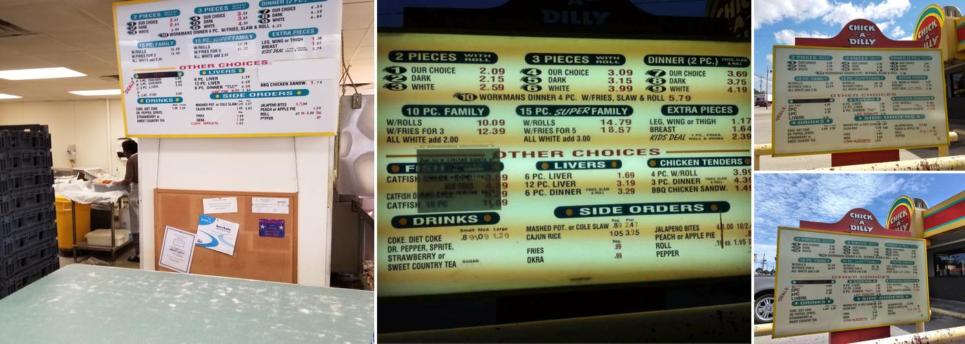 Chick-A-Dilly Menu