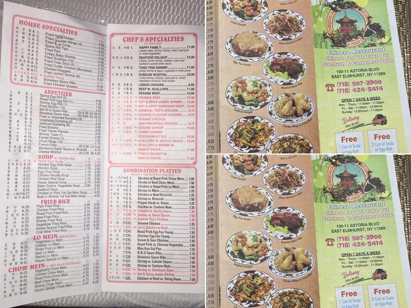Lucky's Queens Menu