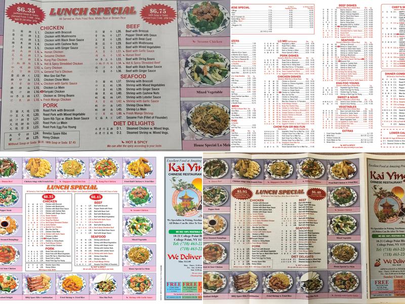 Kai-Ying Menu