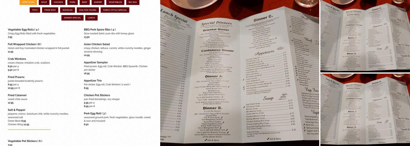 Ming Palace | Restaurant and Bar Menu