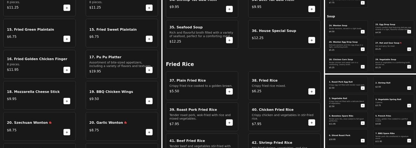 Sampan Menu