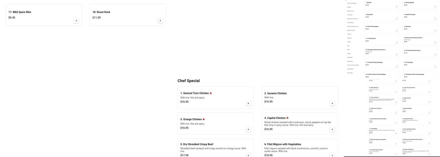 Asian Kitchen Menu