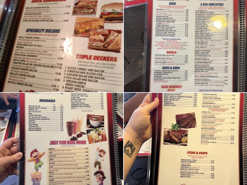 Sky View Diner Menu