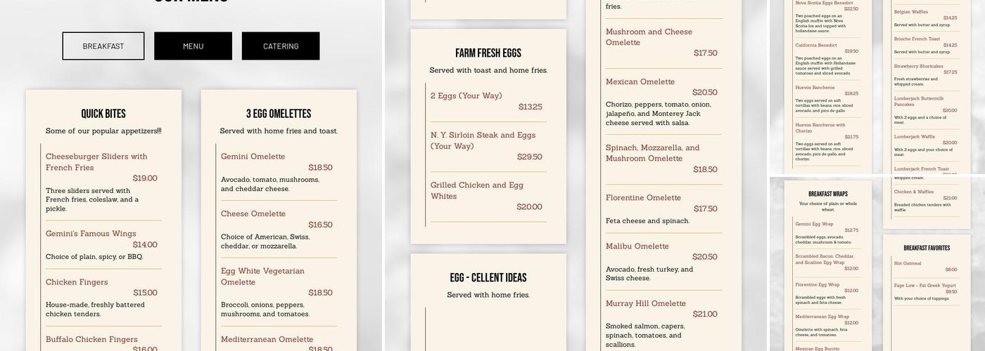 Gemini Menu
