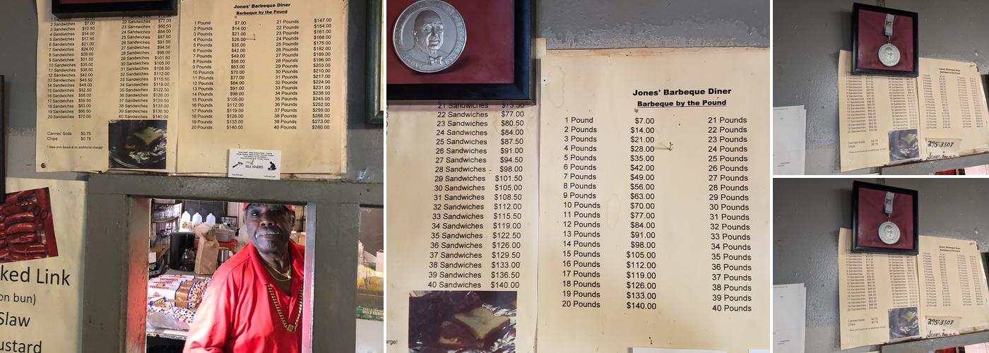 Jones Bar-B-Q Diner Menu