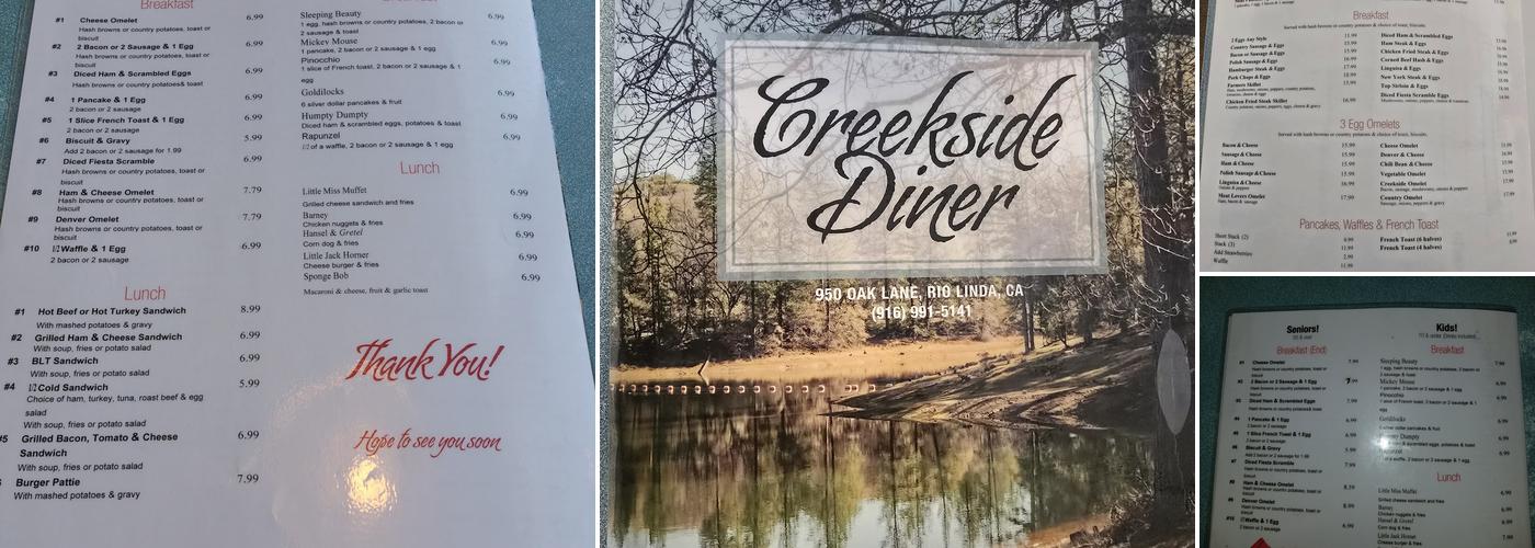 Creekside Diner Menu
