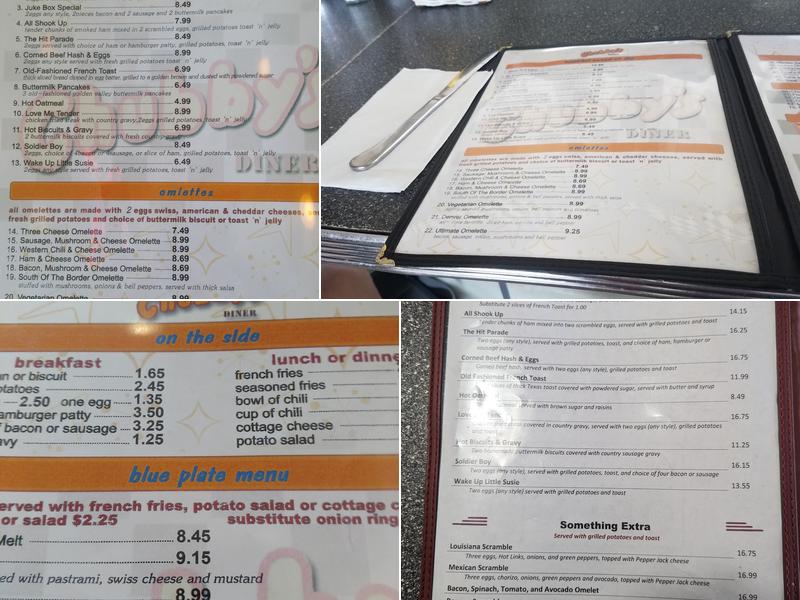 Chubby's Diner Menu