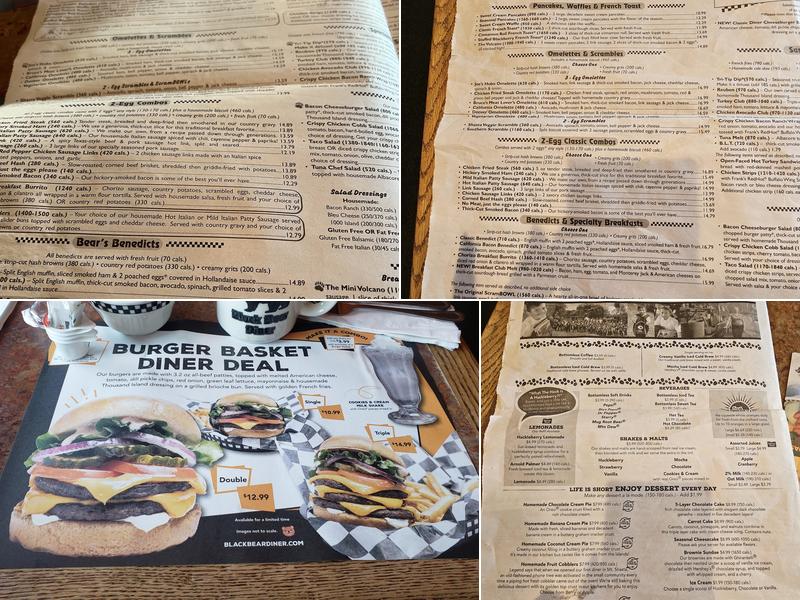 Black Bear Diner Roseville Menu