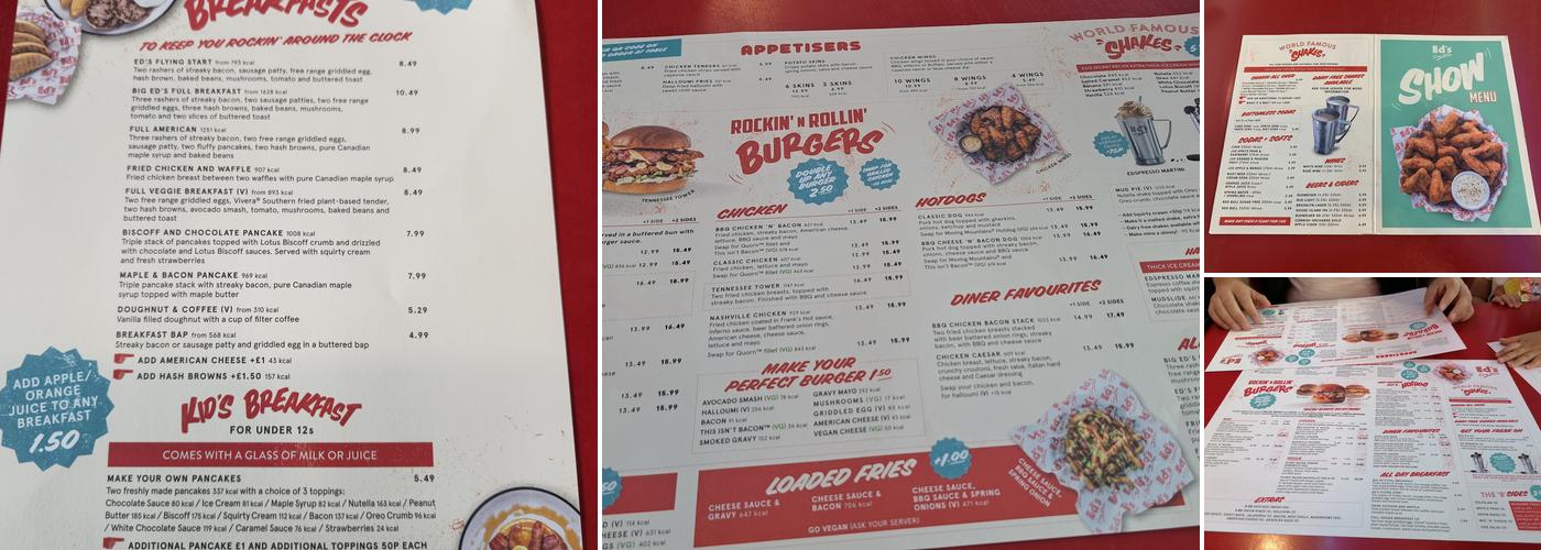 Ed's Easy Diner Menu