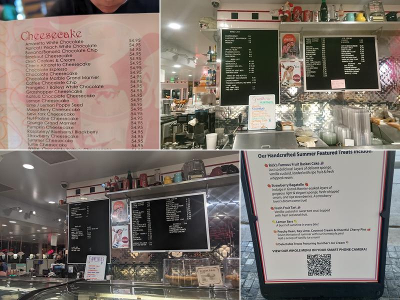 Rick's Dessert Diner Menu