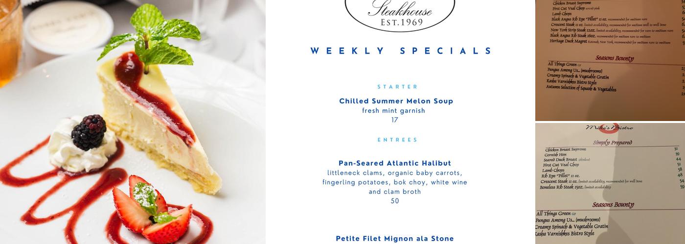 Bobby Van's Menu