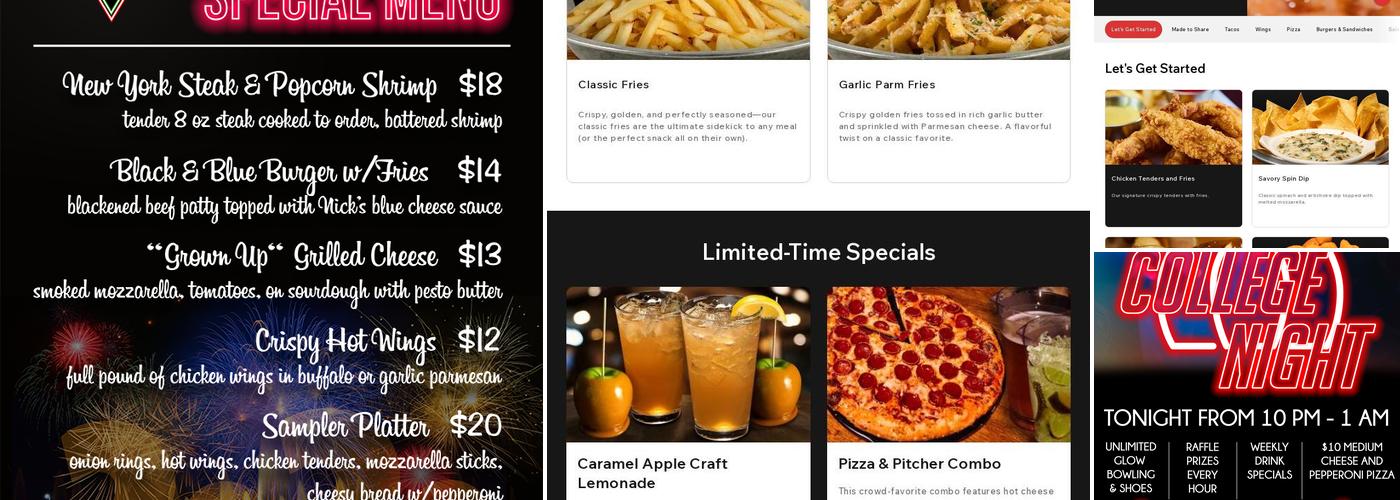 Halftime Bar & Grill Menu