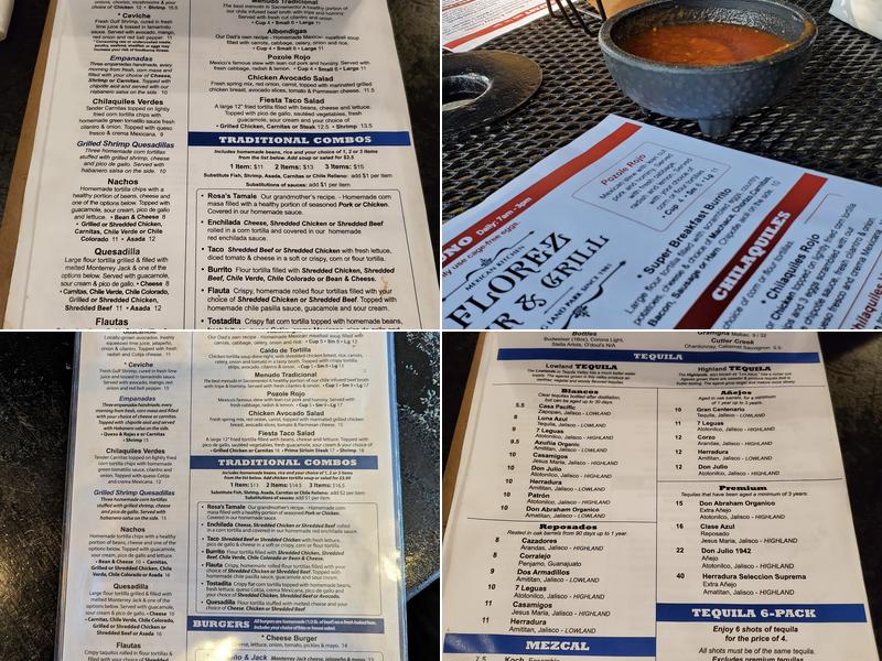 Florez Bar & Grill Menu