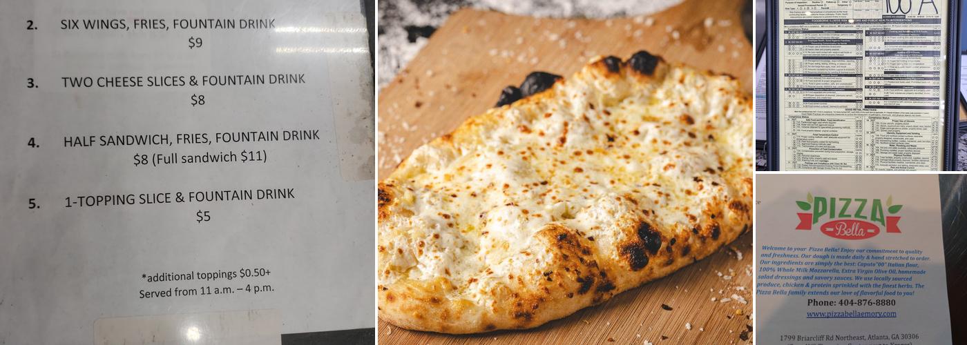 Pizza Bella Menu