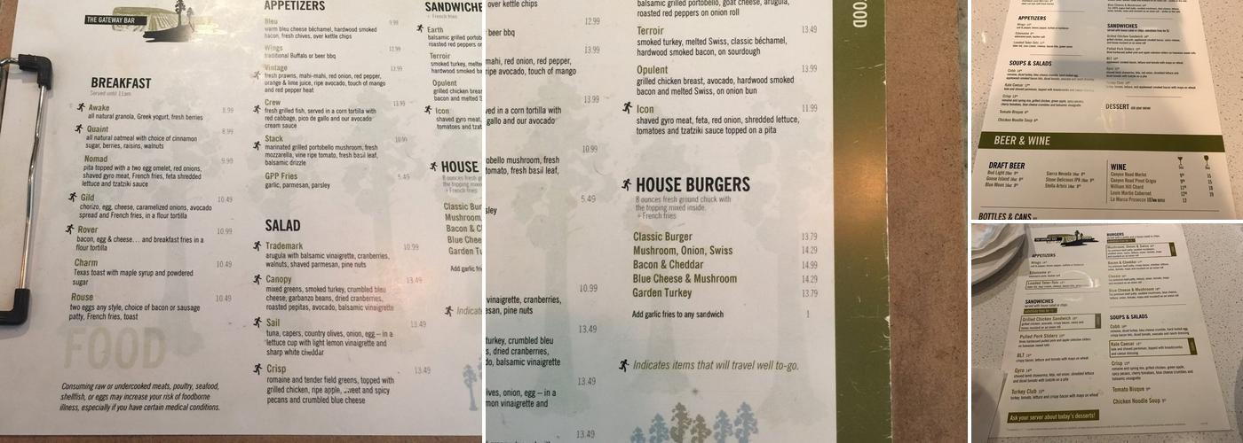 Gateway Bar Menu