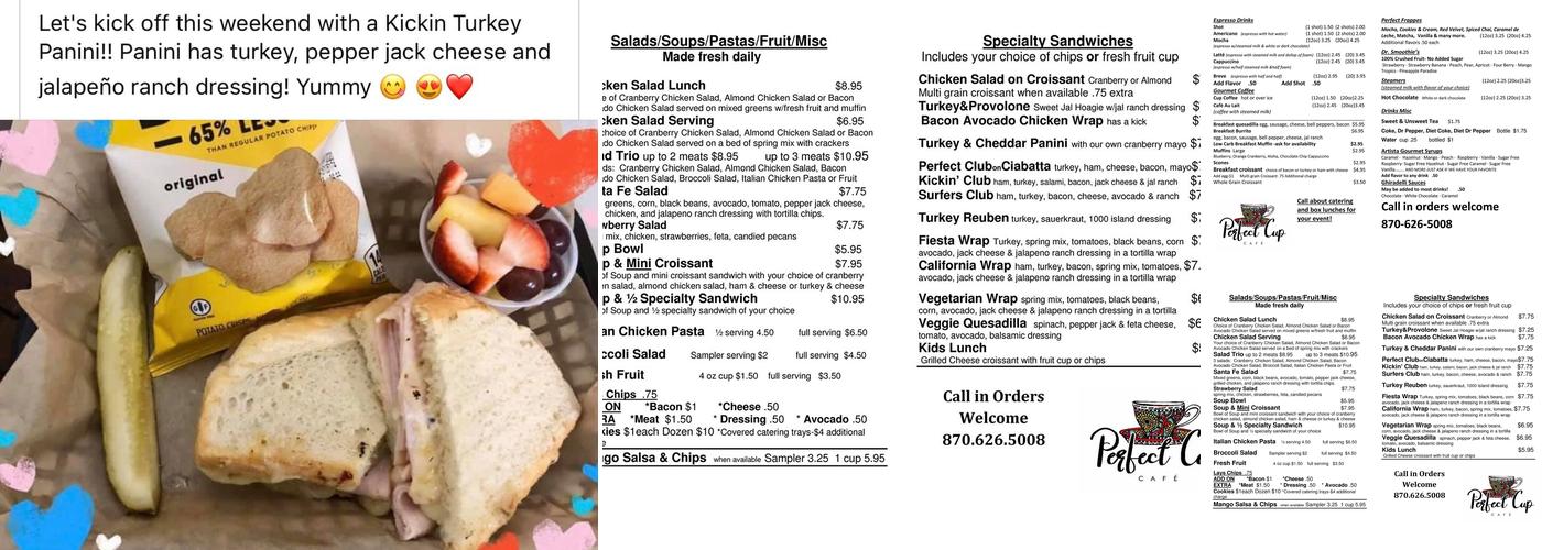 Perfect Cup Cafe Menu