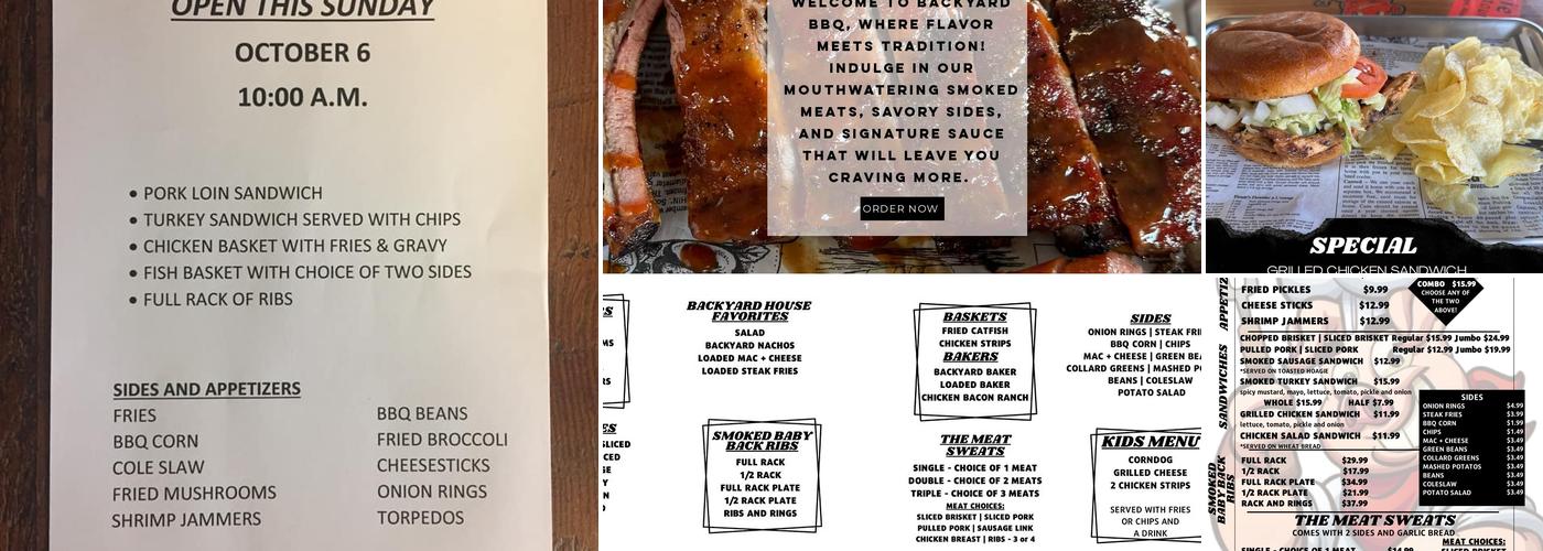 Backyard Barbeque Co Menu