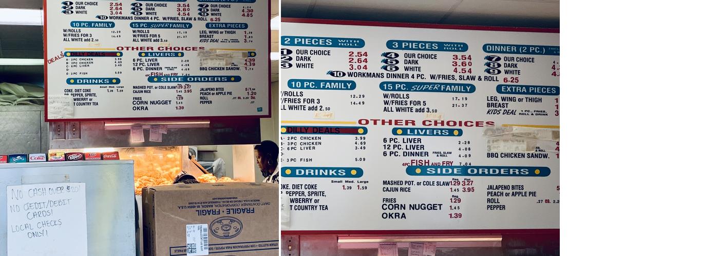 Chick-A-Dilly Menu
