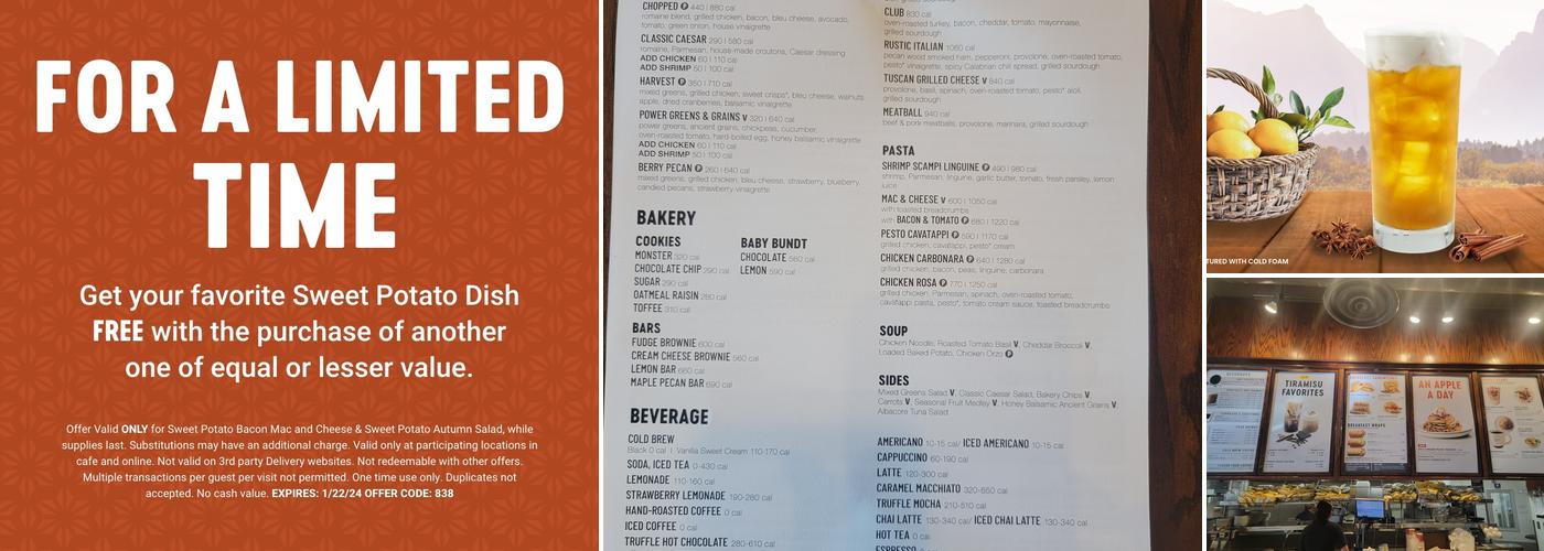 Corner Bakery Menu