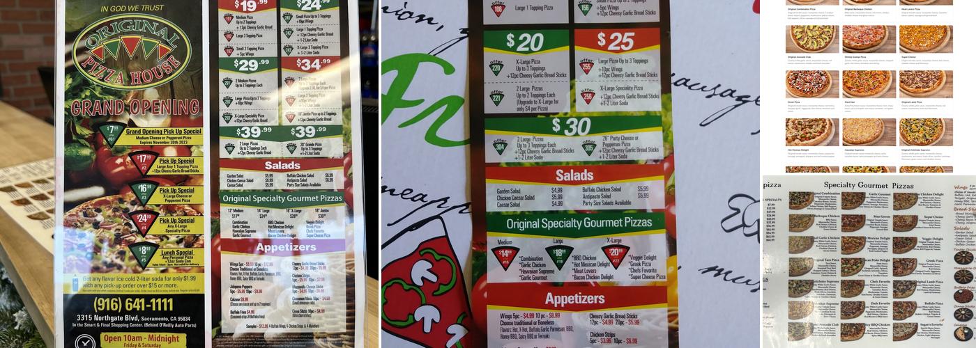Original Pizza House Menu