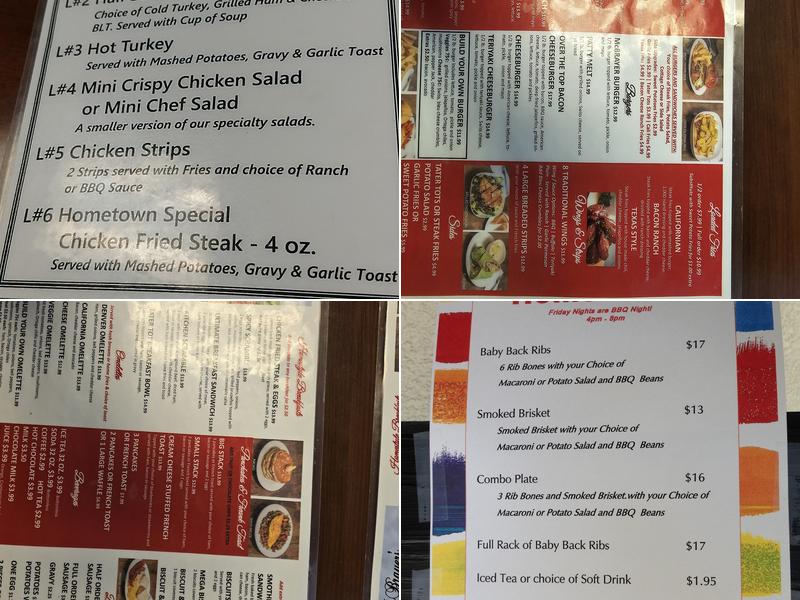 McBrayer's Hometown Cafe Menu