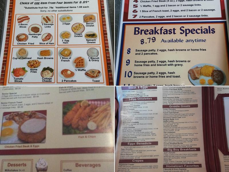 Jack's Restaurant Menu