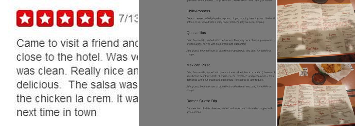 Casa Ramos Mexican Restaurant Menu