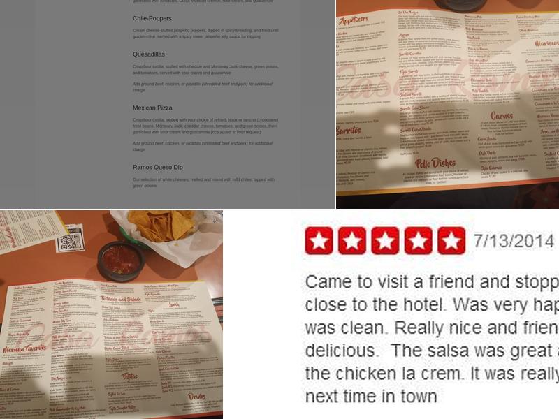 Casa Ramos Mexican Restaurant Menu