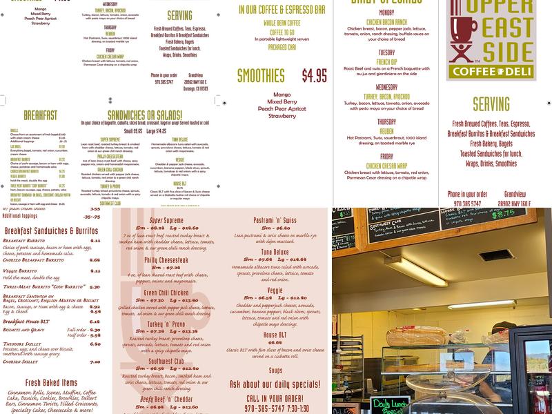 Upper East Side Coffee Co Menu