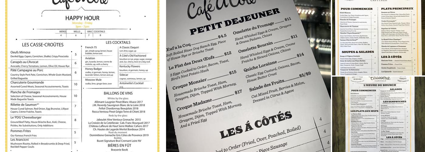 Café Á Côté Menu