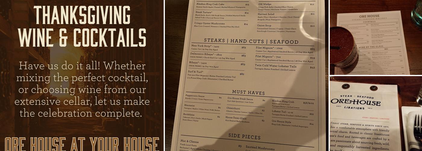 Ore House Menu