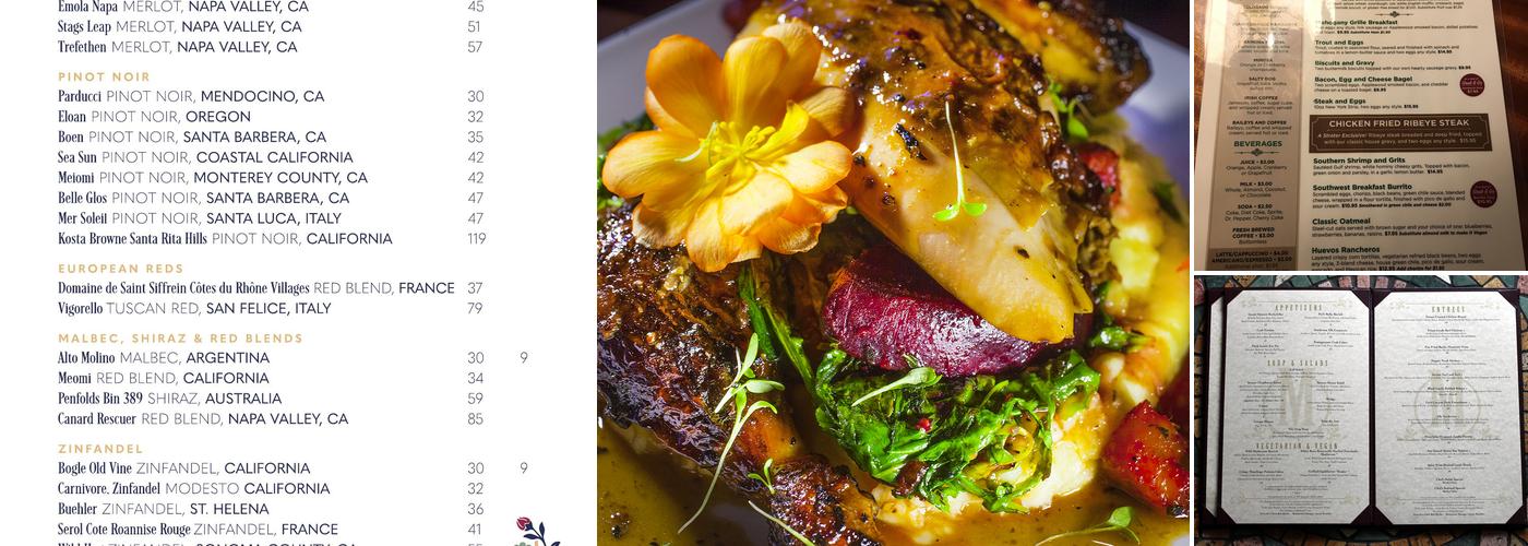 Mahogany Grille Menu