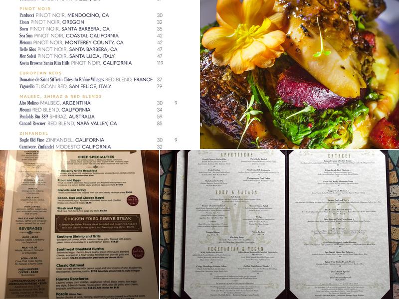 Mahogany Grille Menu