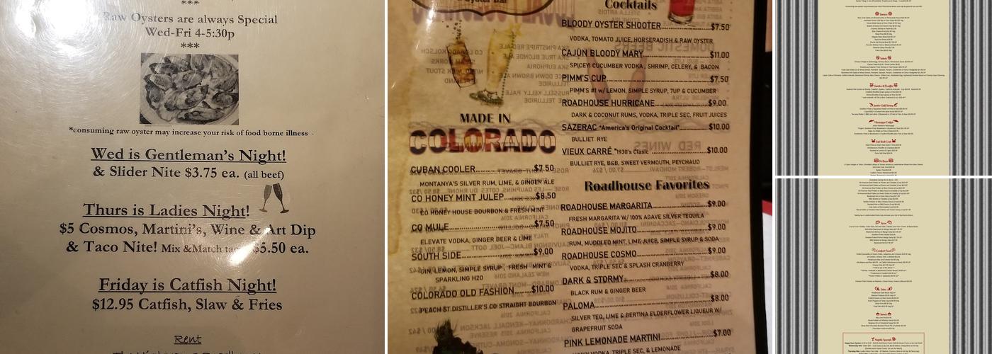 Highway 3 Roadhouse & Oyster Bar Menu