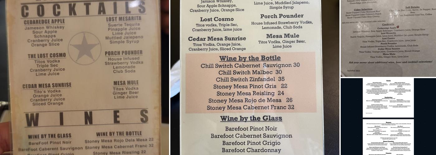 Lost Mesa Grill Menu