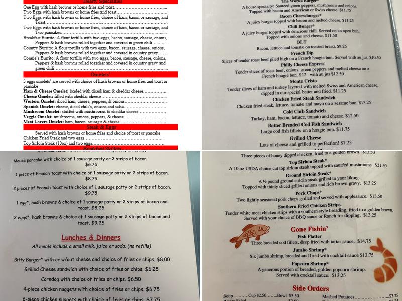 Connie's | Family Restaurant Menu