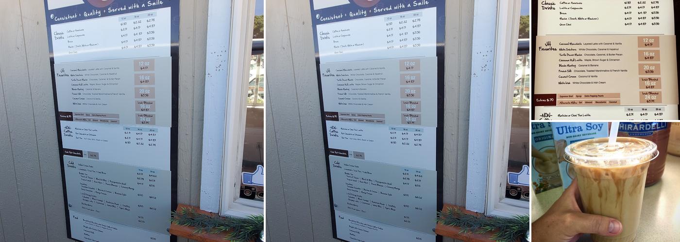 Java Hut Menu