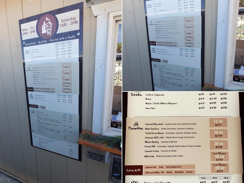 Java Hut Menu