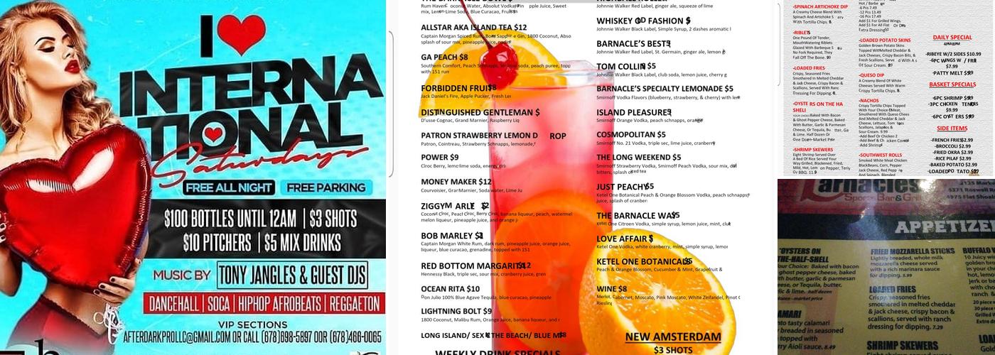 Barnacles Decatur Menu