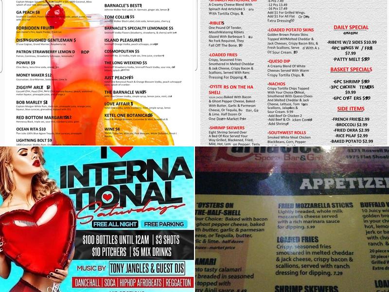 Barnacles Decatur Menu