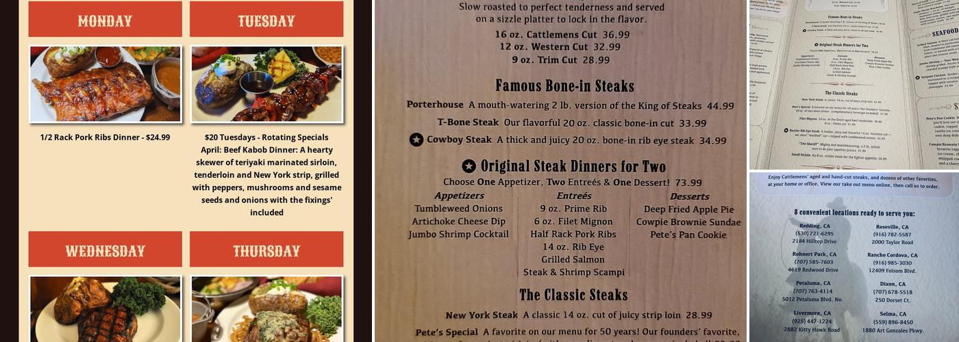 Cattlemens Menu