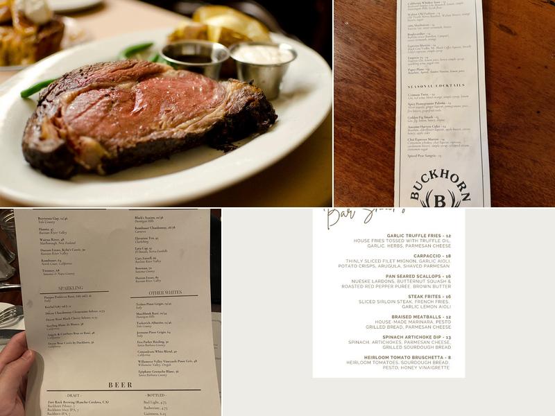 Buckhorn Steakhouse Menu
