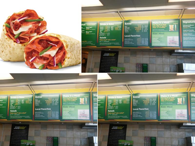 Subway Menu