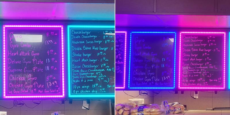 Sam's Cafe Menu