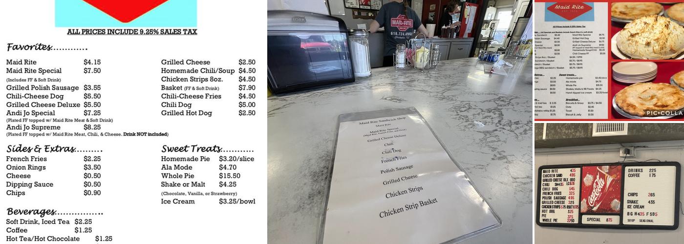 Maid-Rite Menu