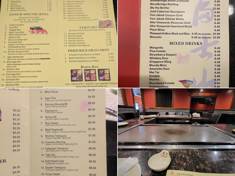 Fujiyama Japanese Cuisine Menu